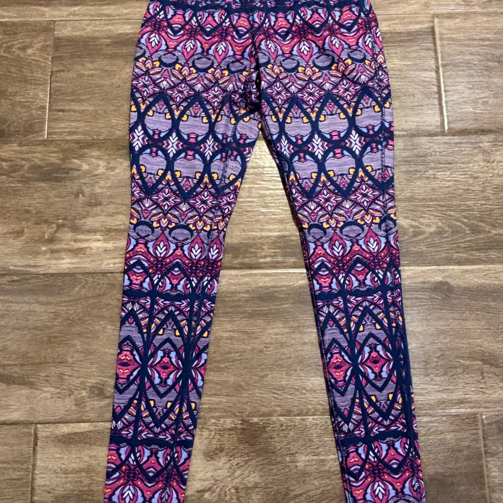 Mossimo Women’s XS Geometric Purple Long Leggings Athletic‎ Yoga